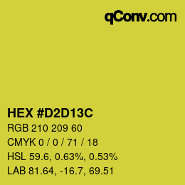 Color code: HEX #D2D13C | qconv.com
