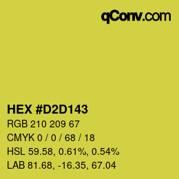 Color code: HEX #D2D143 | qconv.com