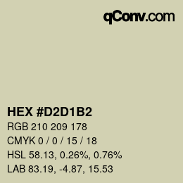 Color code: HEX #D2D1B2 | qconv.com