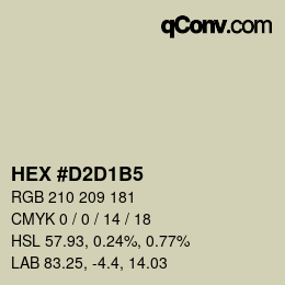 Color code: HEX #D2D1B5 | qconv.com