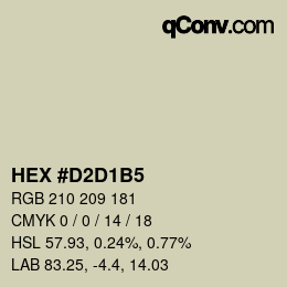 Color code: HEX #D2D1B5 | qconv.com