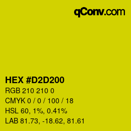 Color code: HEX #D2D200 | qconv.com