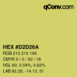 Color code: HEX #D2D26A | qconv.com