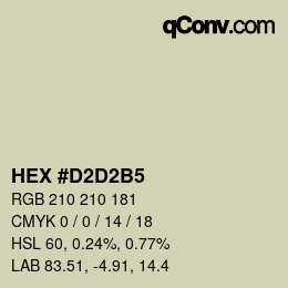 Color code: HEX #D2D2B5 | qconv.com