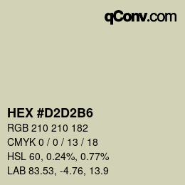 Color code: HEX #D2D2B6 | qconv.com