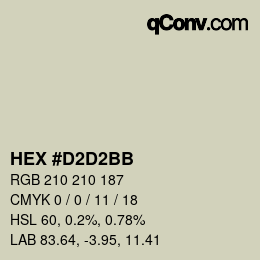 Color code: HEX #D2D2BB | qconv.com