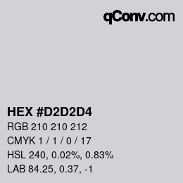 Color code: HEX #D2D2D4 | qconv.com