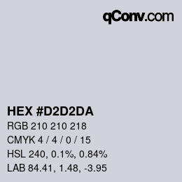 Color code: HEX #D2D2DA | qconv.com