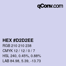 Color code: HEX #D2D2EE | qconv.com