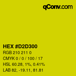 カラーコード: HEX #D2D300 | qconv.com