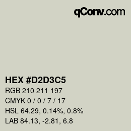 Color code: HEX #D2D3C5 | qconv.com