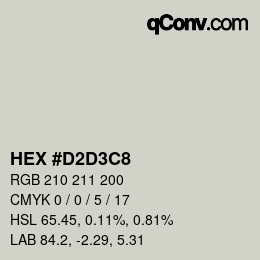 Color code: HEX #D2D3C8 | qconv.com