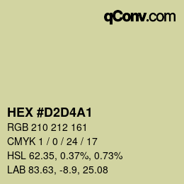 Color code: HEX #D2D4A1 | qconv.com