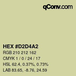 カラーコード: HEX #D2D4A2 | qconv.com