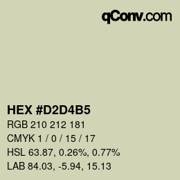 カラーコード: HEX #D2D4B5 | qconv.com
