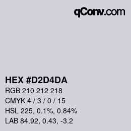 Color code: HEX #D2D4DA | qconv.com