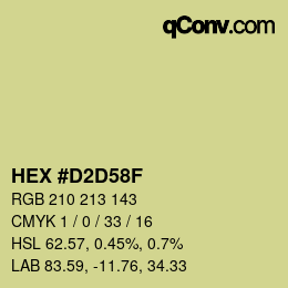 Color code: HEX #D2D58F | qconv.com