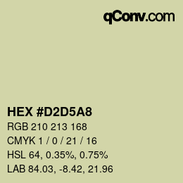 カラーコード: HEX #D2D5A8 | qconv.com