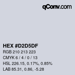 Color code: HEX #D2D5DF | qconv.com