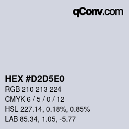Color code: HEX #D2D5E0 | qconv.com