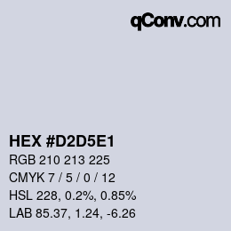 Color code: HEX #D2D5E1 | qconv.com