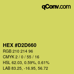 Color code: HEX #D2D660 | qconv.com