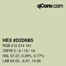 Color code: HEX #D2D6B5 | qconv.com