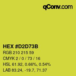 Código de color: HEX #D2D73B | qconv.com