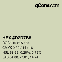 Farbcode: HEX #D2D7B8 | qconv.com