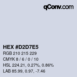 Color code: HEX #D2D7E5 | qconv.com
