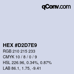 Color code: HEX #D2D7E9 | qconv.com