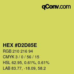 Color code: HEX #D2D85E | qconv.com