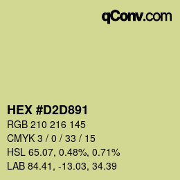 Color code: HEX #D2D891 | qconv.com