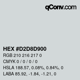 Color code: HEX #D2D8D900 | qconv.com