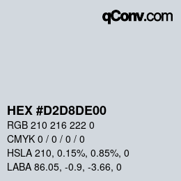 Color code: HEX #D2D8DE00 | qconv.com