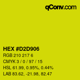 Color code: HEX #D2D906 | qconv.com