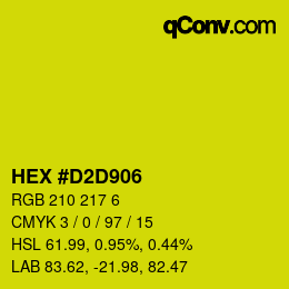カラーコード: HEX #D2D906 | qconv.com