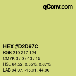 Color code: HEX #D2D97C | qconv.com