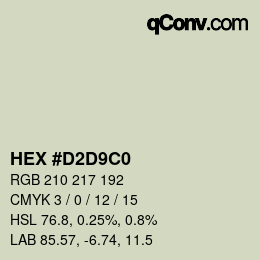カラーコード: HEX #D2D9C0 | qconv.com