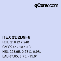 Color code: HEX #D2D9F8 | qconv.com