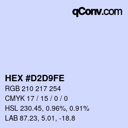 Color code: HEX #D2D9FE | qconv.com