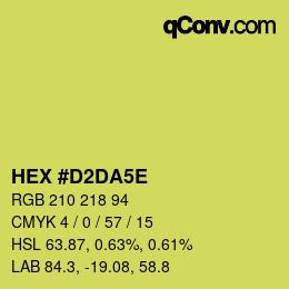 カラーコード: HEX #D2DA5E | qconv.com