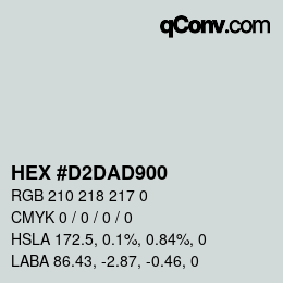 Color code: HEX #D2DAD900 | qconv.com