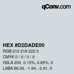 Color code: HEX #D2DADE00 | qconv.com