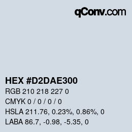 Color code: HEX #D2DAE300 | qconv.com