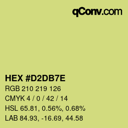 Color code: HEX #D2DB7E | qconv.com