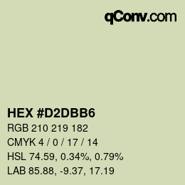 カラーコード: HEX #D2DBB6 | qconv.com