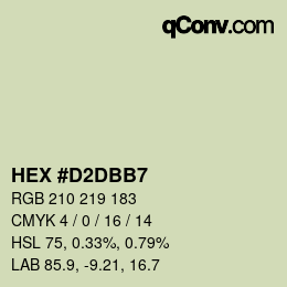カラーコード: HEX #D2DBB7 | qconv.com