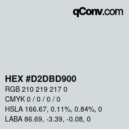 Color code: HEX #D2DBD900 | qconv.com