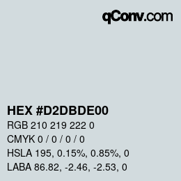 Color code: HEX #D2DBDE00 | qconv.com